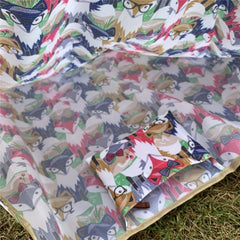 Fox Pattern Foldable Tote Bag Large Capacity Lightweight Shopping Bag
