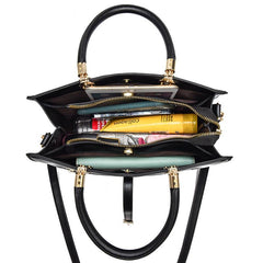 Women's Woven Detail Top Handle Satchel Crossbody Bag