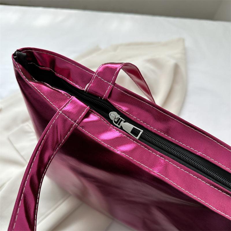 Metallic Glossy Y2K Shoulder Bag for Women