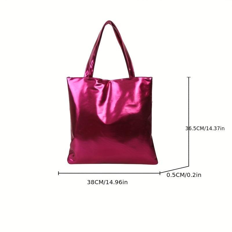 Metallic Glossy Y2K Shoulder Bag for Women
