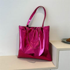 Metallic Glossy Y2K Shoulder Bag for Women