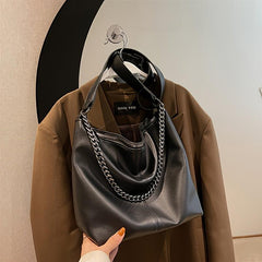 Large Capacity Chain Tote Bag Retro Shoulder Bag