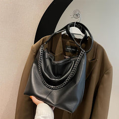 Large Capacity Chain Tote Bag Retro Shoulder Bag