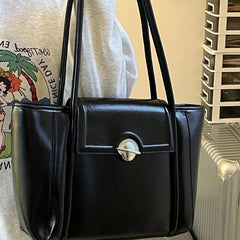 Large Faux Leather Tote Bag for Work & Travel