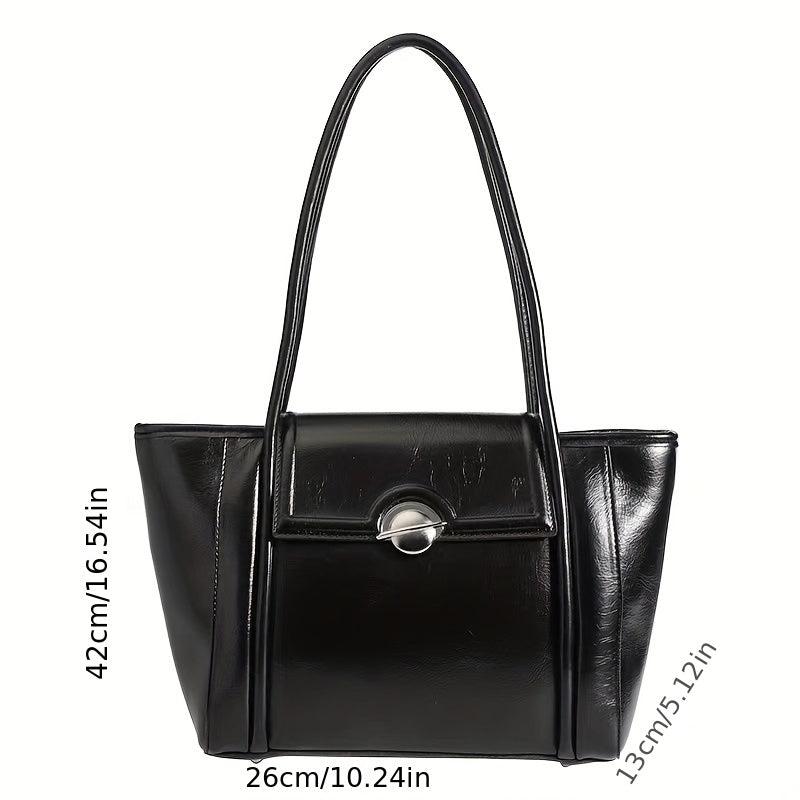 Large Faux Leather Tote Bag for Work & Travel