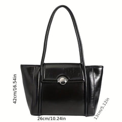 Large Faux Leather Tote Bag for Work & Travel