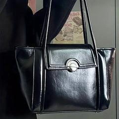 Large Faux Leather Tote Bag for Work & Travel