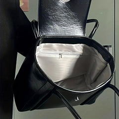 Large Faux Leather Tote Bag for Work & Travel