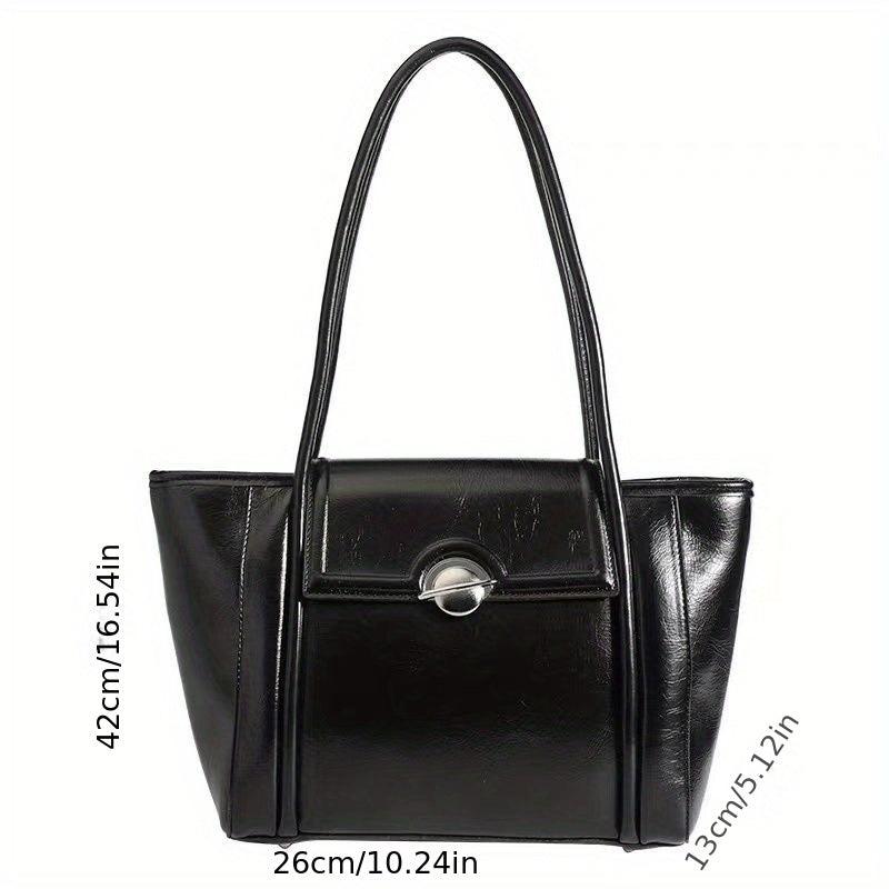 Large Faux Leather Tote Bag for Work & Travel