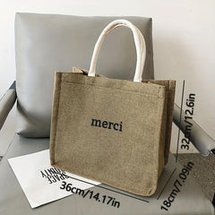 Vintage Large Tote Bag Retro Reusable Shopper Eco Handbag & Gift Bag