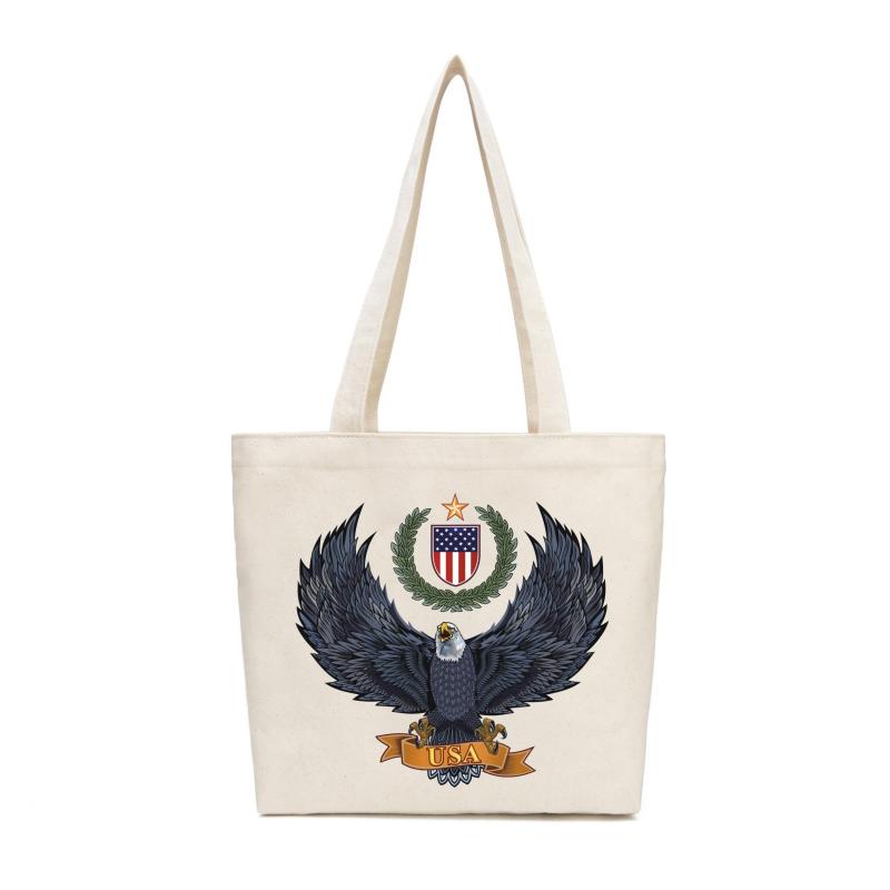 Canvas Tote Bag Cartoon Shoulder Bag Large Capacity Storage Handbag