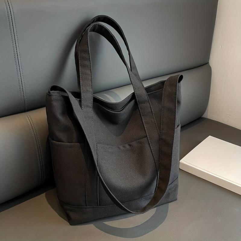 Large Capacity Canvas Tote Bag Lightweight Shoulder Bag