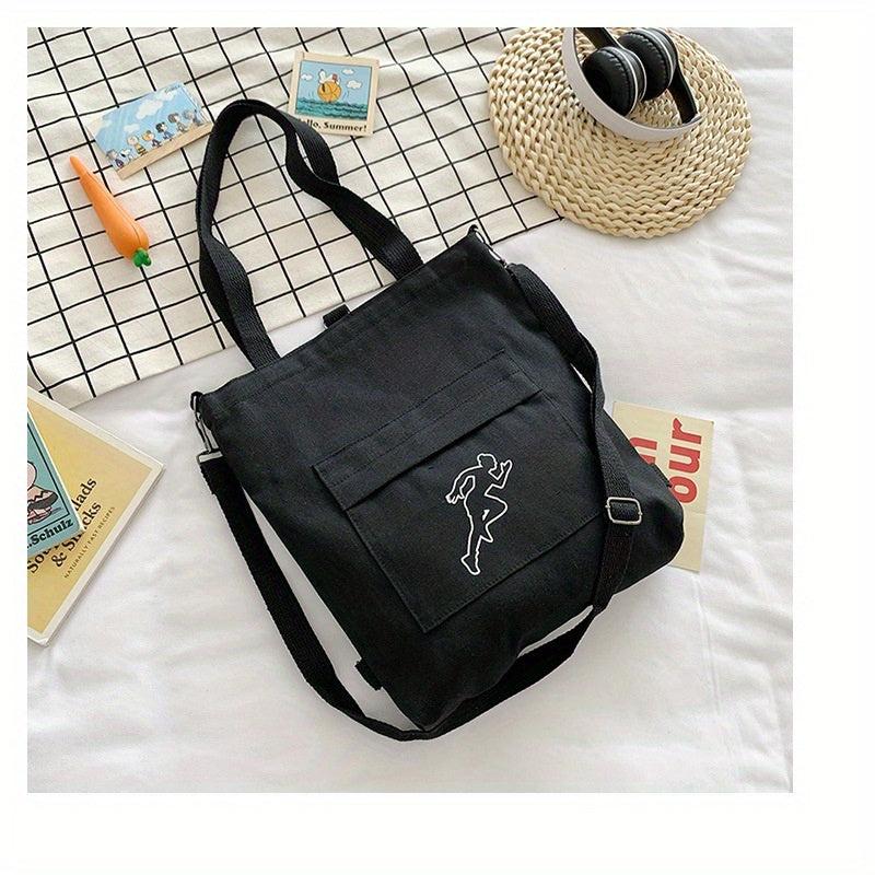 Sports Theme Canvas Tote Bag Lightweight Shoulder Bag