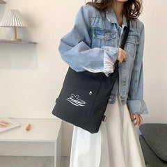 Sports Theme Canvas Tote Bag Lightweight Shoulder Bag