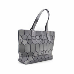 Geometric Pattern Tote Bag Holographic Handbag Satchel Purse