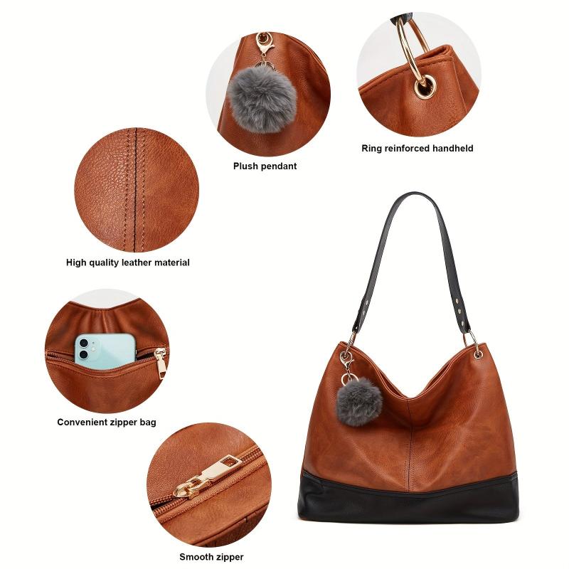 Vintage Large Capacity Tote Bag Retro Top Handle Satchel Women's Handbag