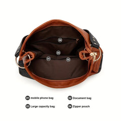 Vintage Large Capacity Tote Bag Retro Top Handle Satchel Women's Handbag
