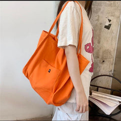 Large Capacity Canvas Tote Bag for School