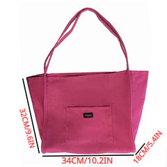 Large Capacity Canvas Tote Bag for School