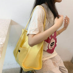 Large Capacity Canvas Tote Bag for School