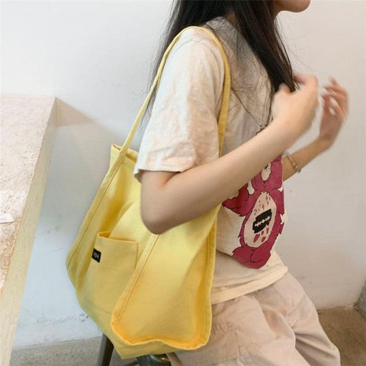 Large Capacity Canvas Tote Bag for School