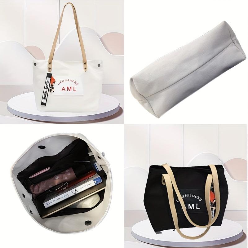Large Capacity Tote Shoulder Bag Sling Bag Women's Print Shopping Bag