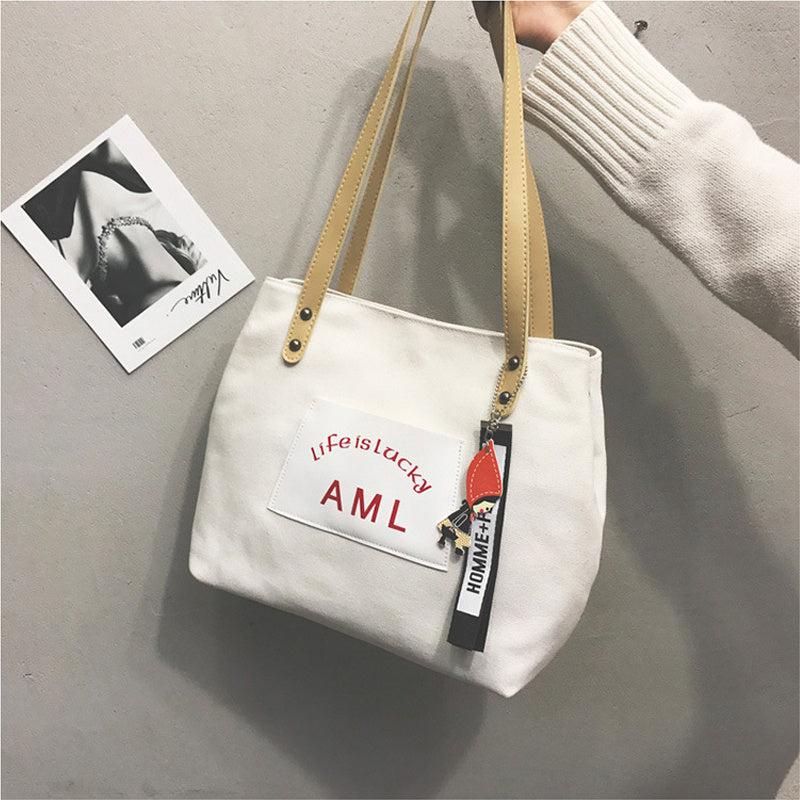 Large Capacity Tote Shoulder Bag Sling Bag Women's Print Shopping Bag