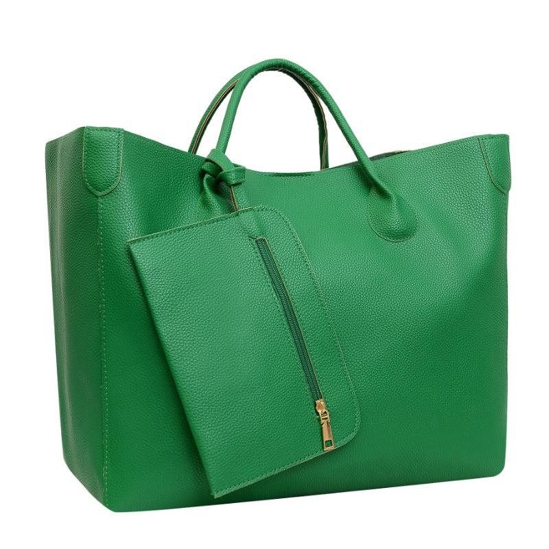 Minimalist Large Capacity Tote Bag PU Shoulder Bag Women's Casual Handbag