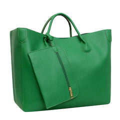 Minimalist Large Capacity Tote Bag PU Shoulder Bag Women's Casual Handbag