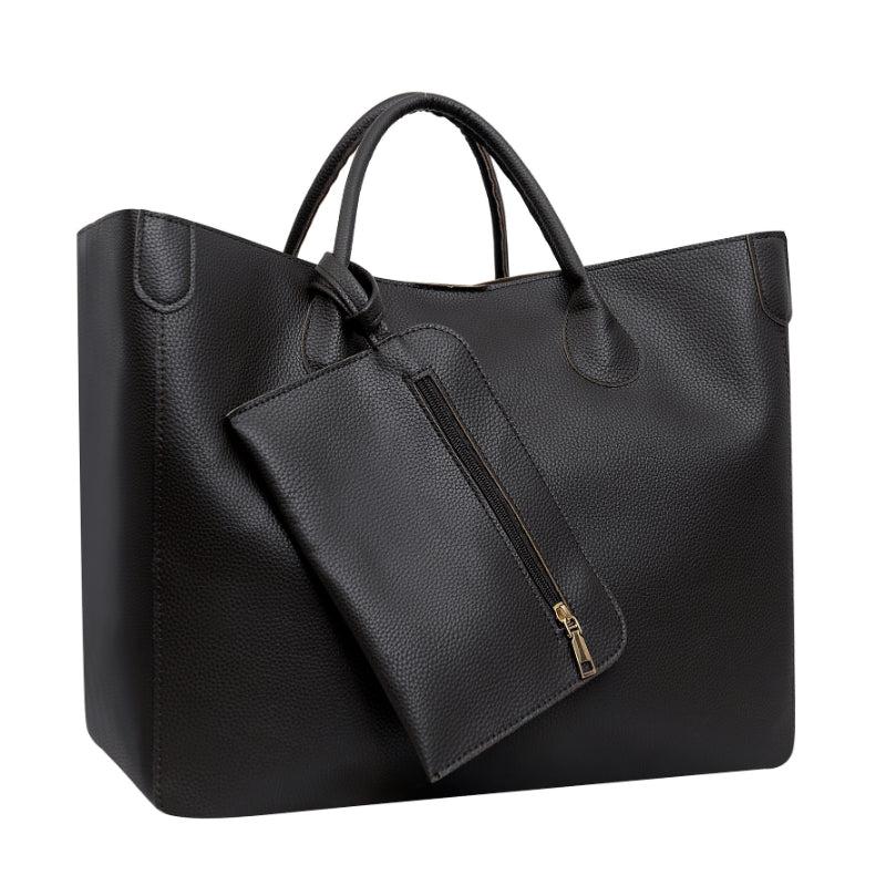 Minimalist Large Capacity Tote Bag PU Shoulder Bag Women's Casual Handbag
