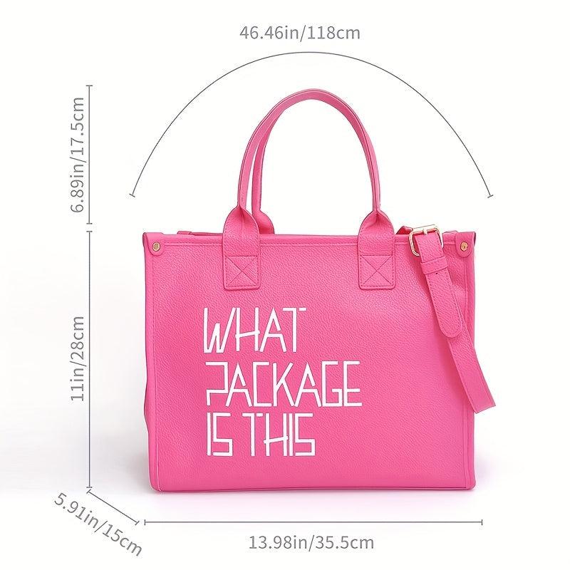 Large Capacity Crossbody Tote Bag PU Leather Shoulder Bag