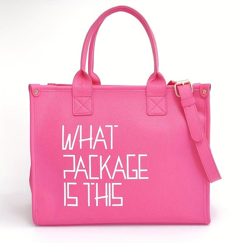 Large Capacity Crossbody Tote Bag PU Leather Shoulder Bag