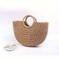 Straw Woven Beach Bag Large Tote for Summer Women's Purse