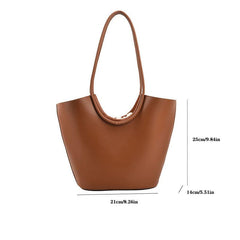 Vintage Tote Bag Solid Shoulder Bag Large Capacity Handbag
