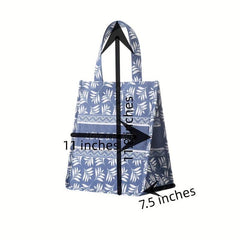 Geometric Pattern Tote Bag Large Capacity Lunch Box Bag