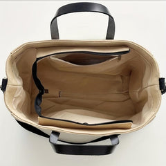 Canvas Zipper Crossbody Bag Large Capacity Shoulder Bag
