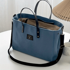 Canvas Zipper Crossbody Bag Large Capacity Shoulder Bag