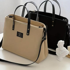 Canvas Zipper Crossbody Bag Large Capacity Shoulder Bag