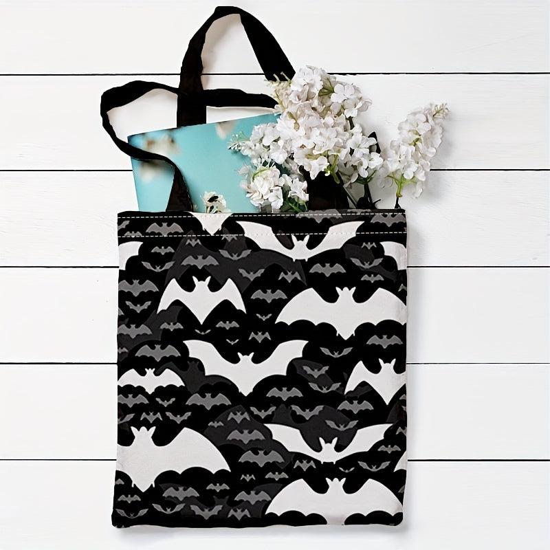 Bat Graphic Canvas Bag Large Shoulder Bag Reusable Shopping Bag