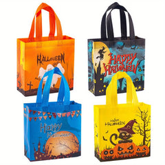 4PCS Halloween Treat Bags Small Halloween Gift Bags Tote Bags Non Woven