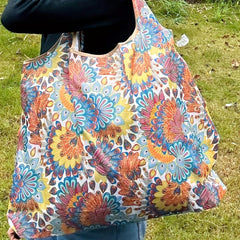 All Over Vintage Print Shoulder Bag Lightweight Shopper Bag