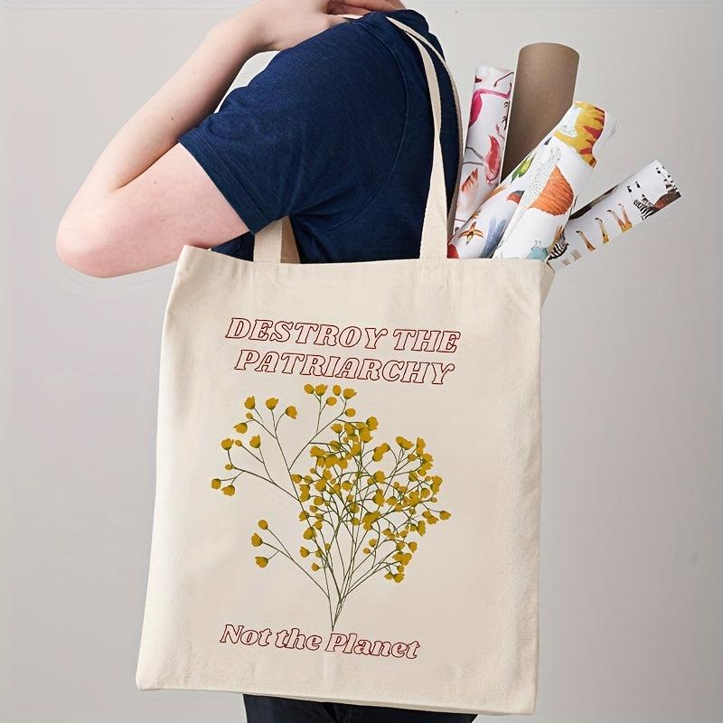 Print Shoulder Bag Versatile Storage Lightweight Shopper Work