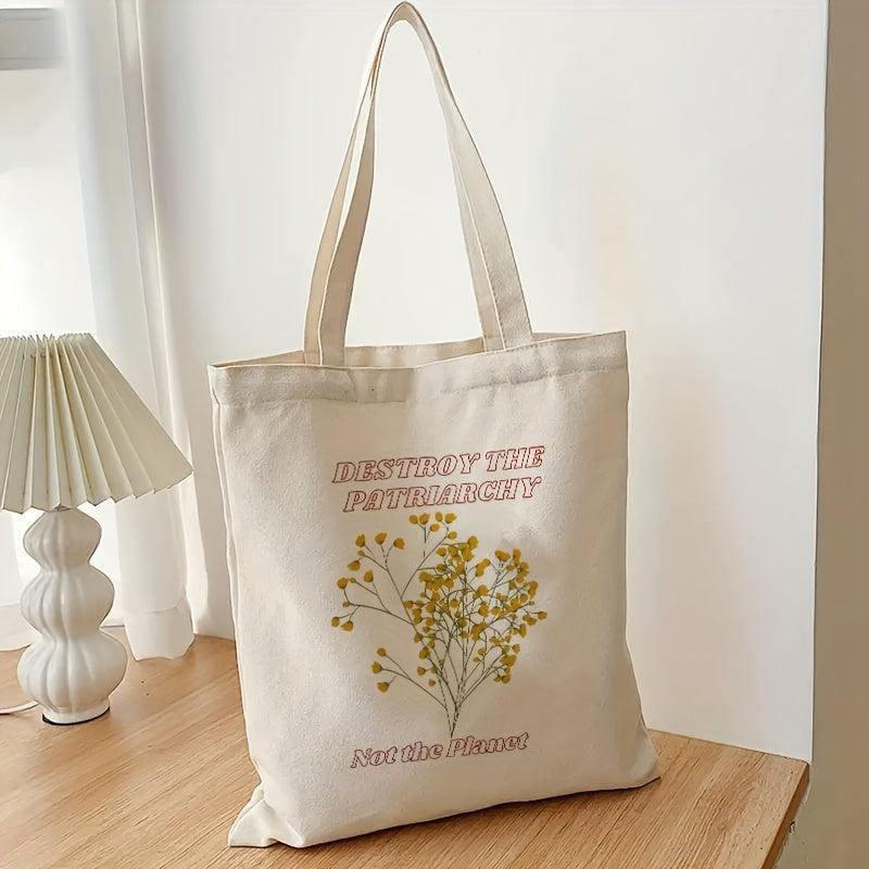 Print Shoulder Bag Versatile Storage Lightweight Shopper Work