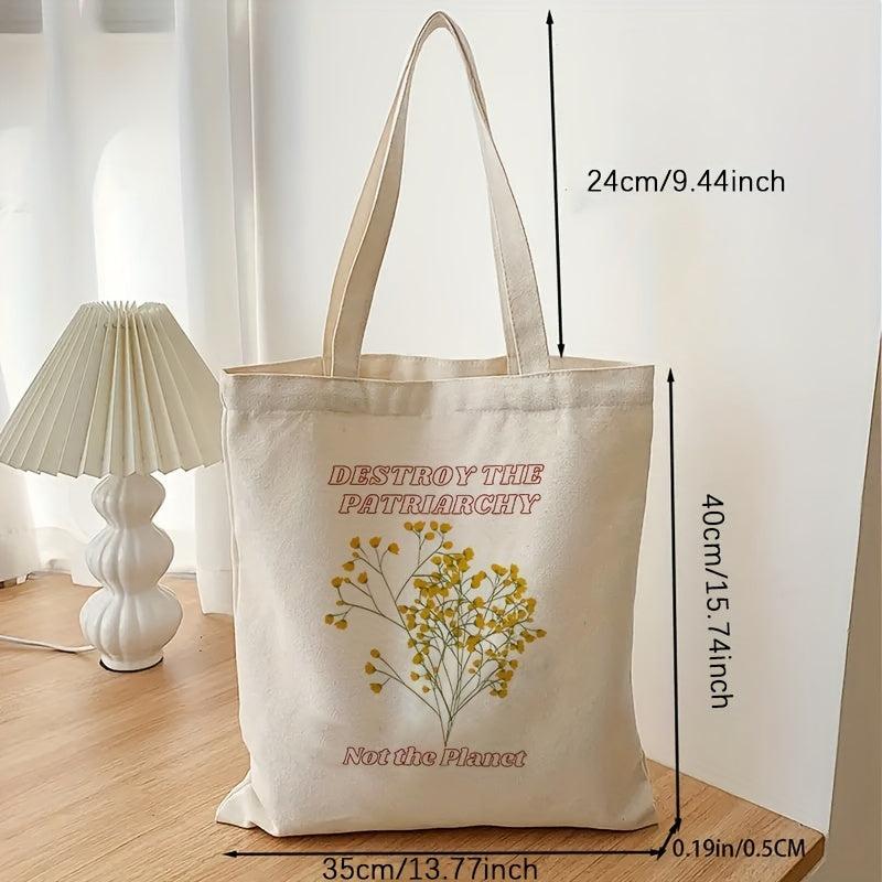 Print Shoulder Bag Versatile Storage Lightweight Shopper Work