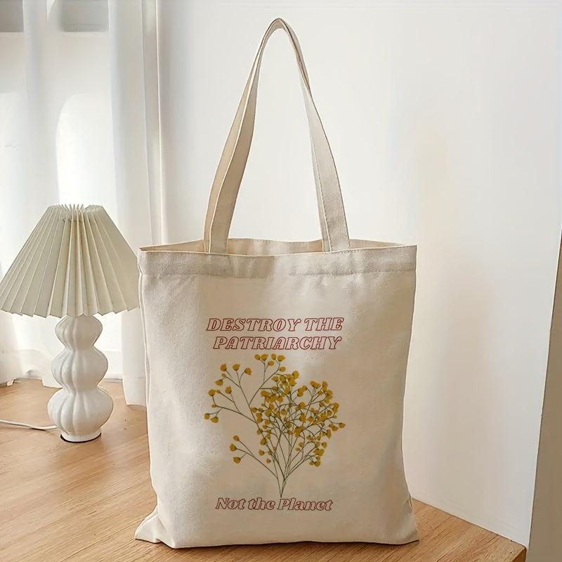 Print Shoulder Bag Versatile Storage Lightweight Shopper Work