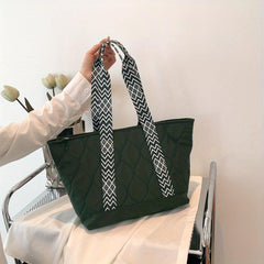 Quilted Tote Bag Large Capacity Shoulder Bag Lightweight Handbag