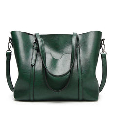 Faux Leather Tote Bag Women's Zipper Handbag Shoulder Bag