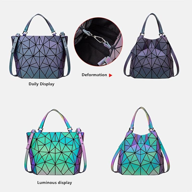 Geometric Pattern Tote Bag Satchel Large Capacity Shoulder Bag