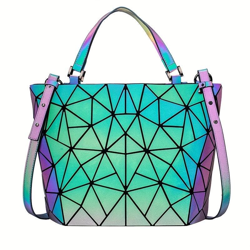 Geometric Pattern Tote Bag Satchel Large Capacity Shoulder Bag