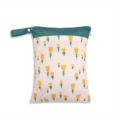 Wet Dry Separation Storage Pouch Zipper Portable Cartoon Print Clothing Bag